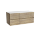 Storke Edge badkamermeubel met Tavola wastafelblad voor waskom(men)