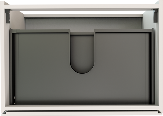 Storke Edge meuble sous-vasque a poser 75 x 52 cm blanc mat 3 tiroirs