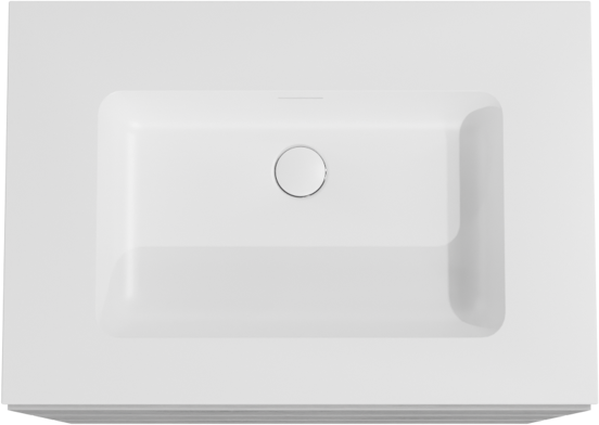 Storke Edge meuble salle de bains à poser 75 x 52 cm béton gris foncé avec Mata plan simple en solid surface blanc mat