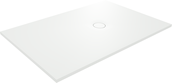 Balmani Lago Duschwanne: 160 x 100 cm, Solid Surface, Weiß matt