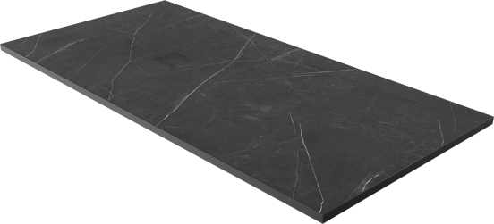 Luca Varess Suite Duschwanne 180 x 90 cm Marmorkomposit Marble Dark 