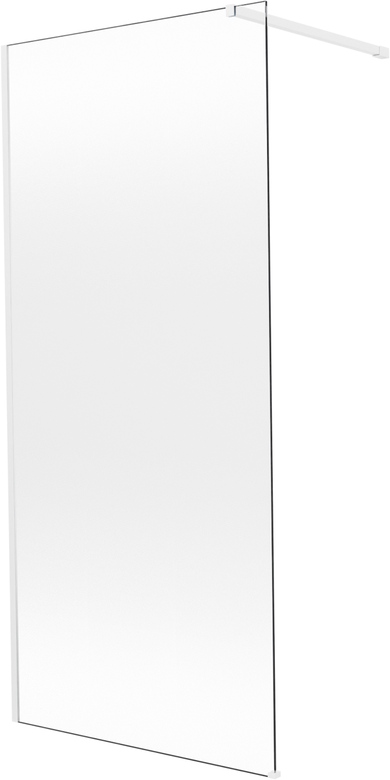 Balmani Modular Walk-In Dusche: 100 x 200 cm, Permafrost, inklusive Coating, Profil Weiß matt