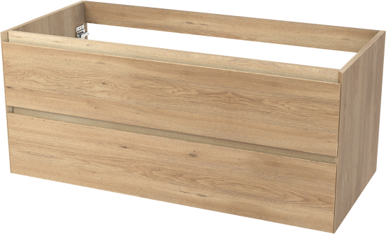 Balmani Mitra zwevende wastafelonderkast 120 x 55 cm naturel eiken 2 lades