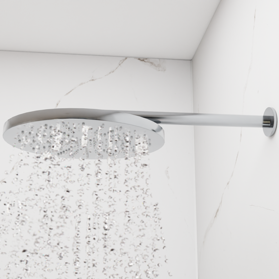 Blaufoss Nola 300 Tête de douche rond 30 cm avec support mural chrome