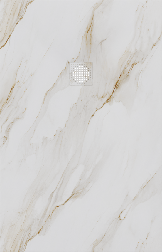 Luca Varess Suite douchebak 140 x 90 cm composietmarmer Marble Gold 