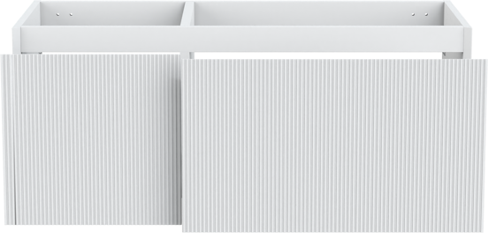 Balmani Fila meuble sous-vasque suspendu 120 x 55 cm asymétrique à droite blanc mat 4 tiroirs