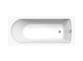 Luca Varess Snello 1-Personen-Einbaubadewanne: 170 x 75 cm, Acryl, Weiß glänzend