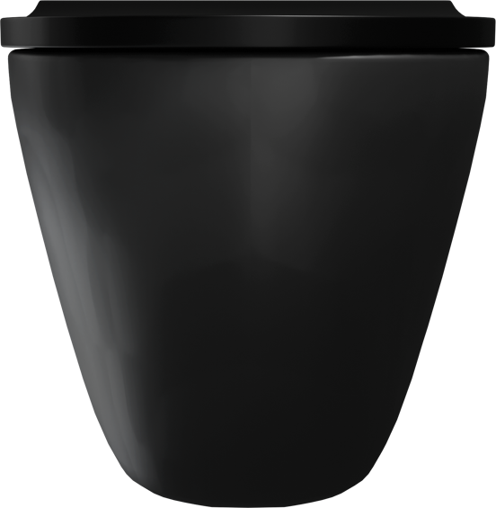 Luca Varess Vinto hangend toilet mat zwart open spoelrand met dunne wc-bril, inclusief isolatieset