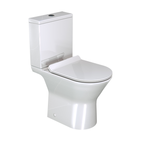 Luca Varess Delano staand toilet glanzend wit open spoelrand met Geberit spoelsysteem