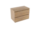 Linie Lado zwevend badmeubel 80 x 46 cm naturel eiken met Lado enkel wastafelblad in natuur eiken melamine