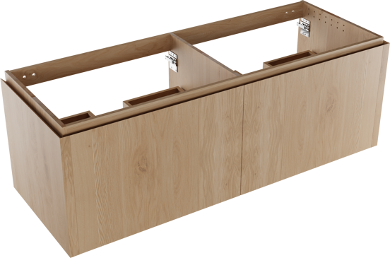 Balmani Eclips meuble sous-lavabo suspendu 150 x 55 cm Chêne naturelle 4 tiroirs