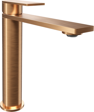 Blaufoss Fenix verhoogde wastafelkraan brushed rosegold