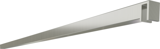 Balmani Modular douche à l'italienne 110 x 200 cm verre transparent profil inox brossé