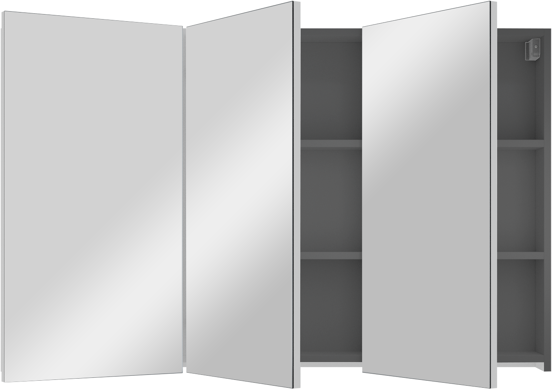 Linie Montro spiegelkast 120 x 75 cm glanzend wit
