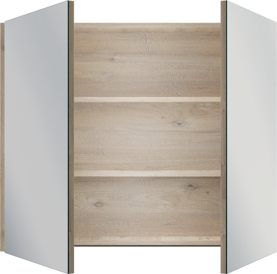 Linie Montro spiegelkast 90 x 75 cm naturel eiken