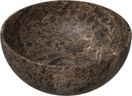 Balmani Bari XS waskom Dark Emperador marmer rond Ø 22 cm