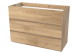 Balmani Mitra stehender Bad-Unterschrank, 120 x 55 cm, Eiche Natur, 3 Schubladen