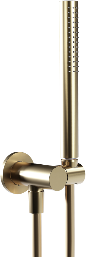Blaufoss Round handdouche met slang 1 straalfunctie Brushed Champagne Gold