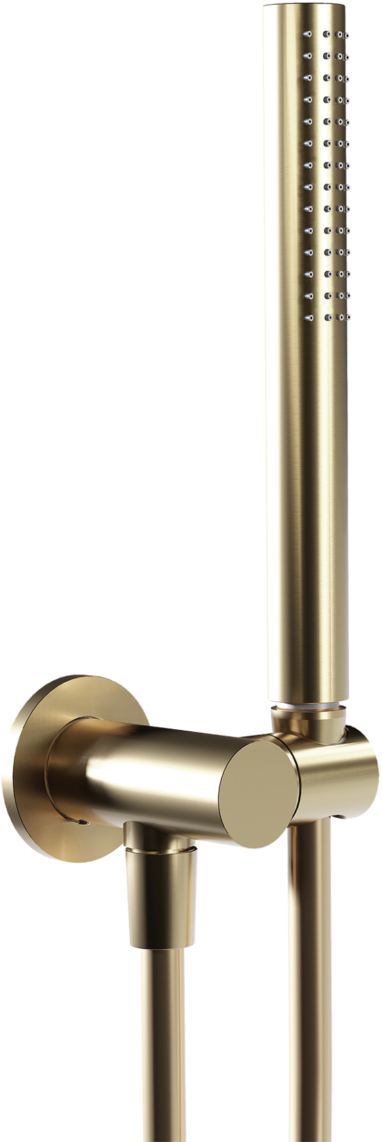 Blaufoss Round Handbrause-Set: 1jet, Brushed Champagne Gold