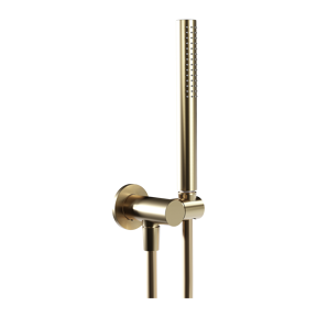 Blaufoss Round Handbrause-Set: 1jet, Brushed Champagne Gold