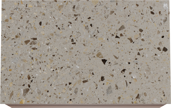 Balmani Mitra zwevend badkamermeubel 90 x 55 cm notelaar met Stretto enkel tablet in terrazzo greige terrazzo