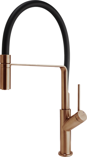 Blaufoss District robinet de cuisine avec douchette extractible Brushed Rosegold