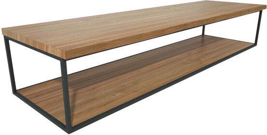 Balmani Life Edge enkel of dubbel tablet massieve teak met zwarte frame 180 x 50 cm