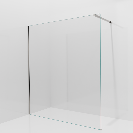 Balmani Modular Walk-In Dusche: 180 x 200 cm, Klarglas, inklusive Coating, Profil Brushed Inox