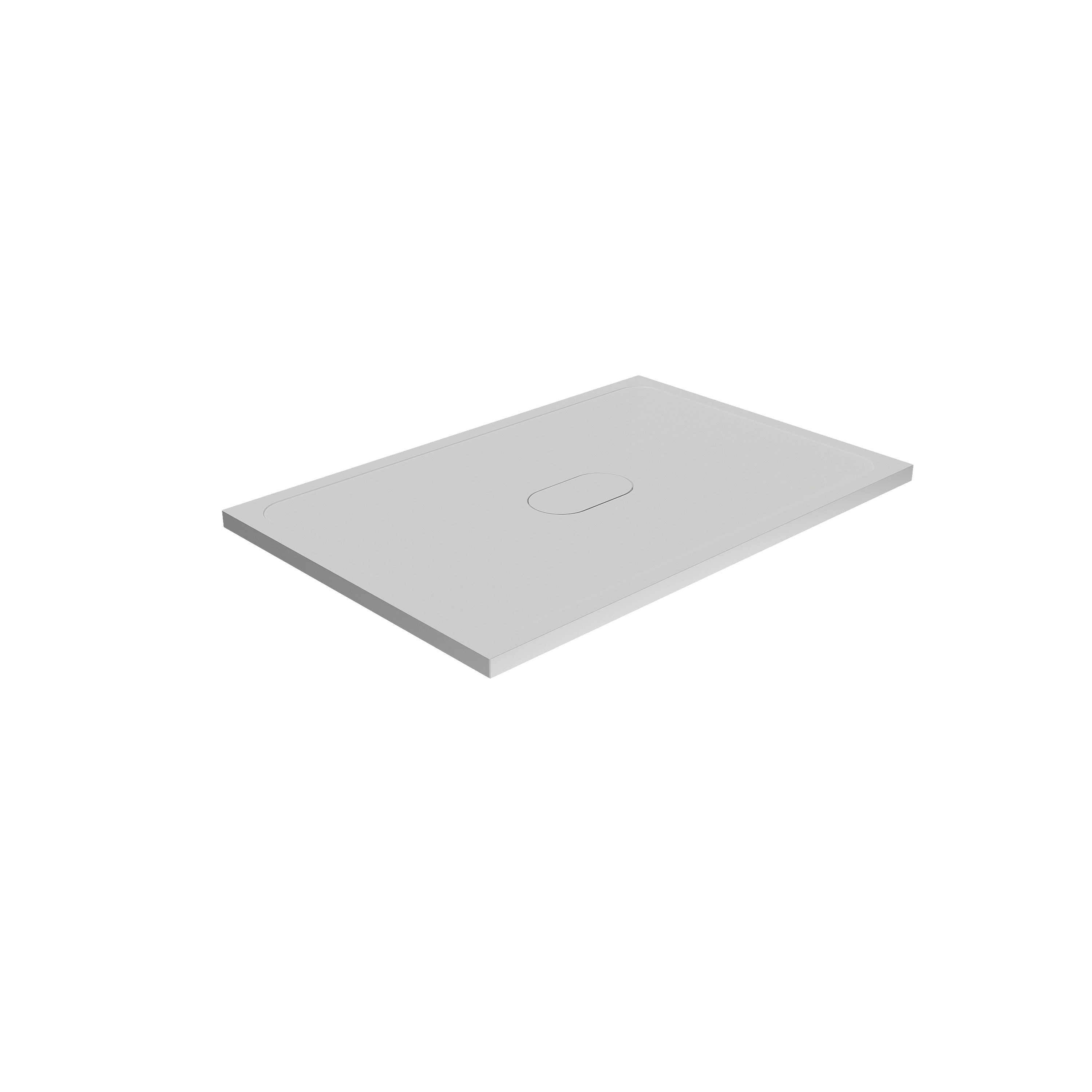 Balmani Artic douchebak 120 x 80 cm top solid mat wit
