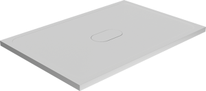 Balmani Artic douchebak 120 x 80 cm top solid mat wit
