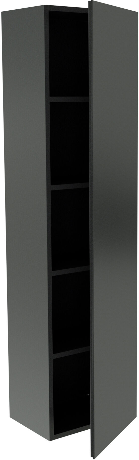 Balmani Studio colonne salle de bains suspendue noir mat 40 x 30 x 150 cm