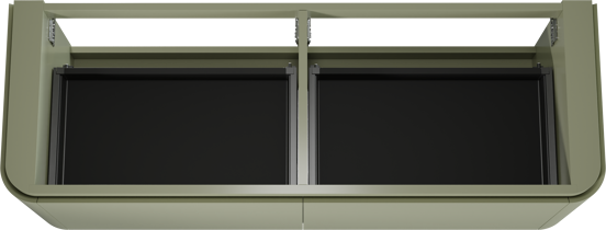 Balmani Moon meuble sous-vasque suspendu 160 x 55 cm vert sauge 4 tiroirs