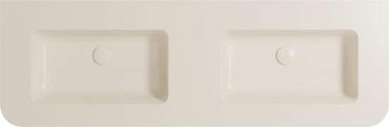 Storke Mata Soft Doppelwaschtisch Beige Granit solid surface 140 x 46 cm