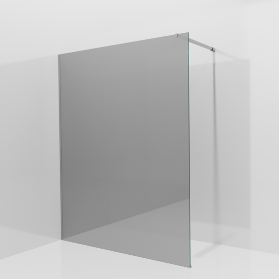 Balmani Modular douche à l'italienne: 160 x 200 cm, Miroir Reflex, avec coating, Profil Brushed Inox