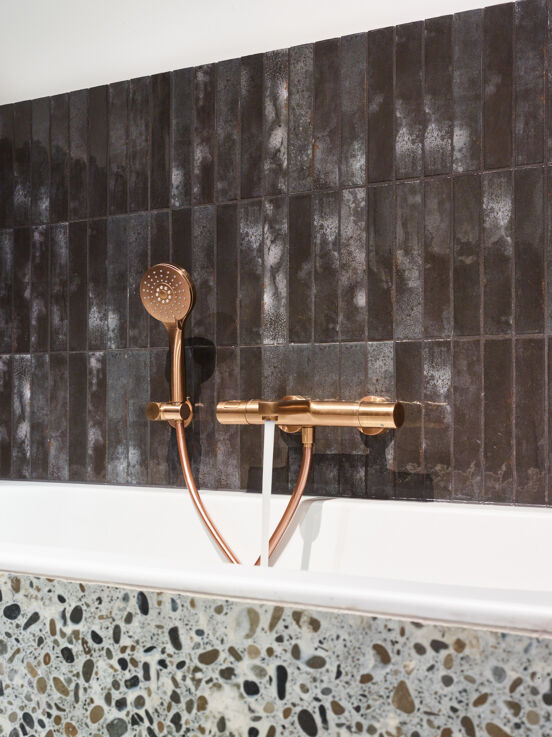 Blaufoss Apollo  robinet de bain robinet thermostatique montage mural extérieur Brushed Rosegold