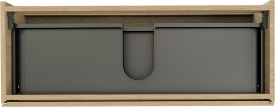 Storke Edge meuble sous-lavabo suspendu 100 x 40 cm chêne naturel 2 tiroirs