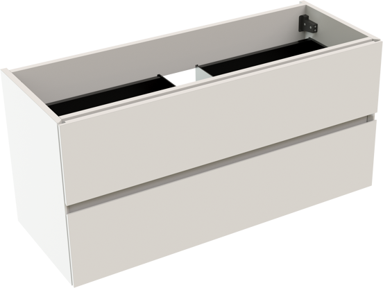 Storke Edge meuble sous-vasque suspendu 100 x 40 cm blanc mat 2 tiroirs