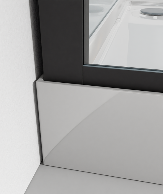 Luca Varess Talan douchecabine met schuifdeuren 90 x 90 cm helder glas mat zwart profiel