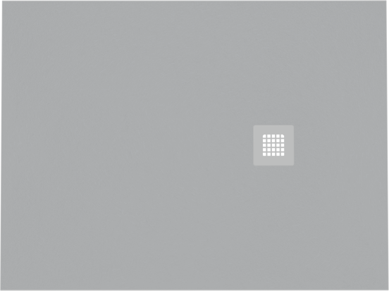 Balmani Vega douchebak 120 x 90 cm composietmarmer lichtgrijs leisteenstructuur