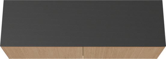Balmani Eclips meuble salle de bains suspendu 180 x 55 cm Chêne naturelle avec Stretto tablette simple ou double en Granit noir, Nervure droite symétrique verticale
