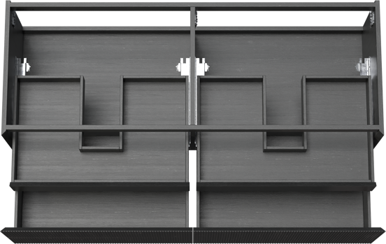Balmani Fila meuble sous-vasque suspendu 150 x 55 cm placage chêne noir 4 tiroirs