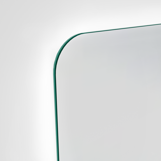 Linie Lux miroir coins arrondis lumineux 73 x 75 cm