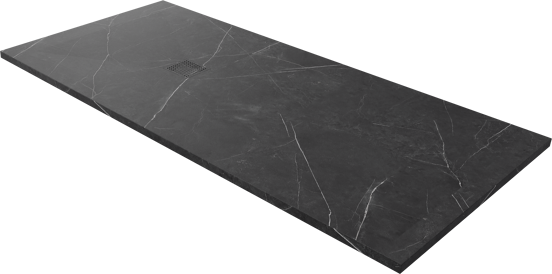 Luca Varess Suite douchebak 180 x 90 cm composietmarmer Marble Dark 