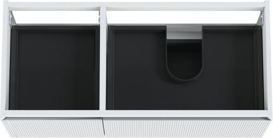 Balmani Fila meuble sous-vasque suspendu 120 x 55 cm asymétrique à droite blanc mat 4 tiroirs