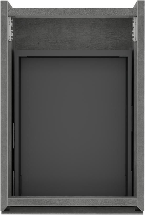 Storke Edge hängender Waschbeckenunterschrank: 35 x 52 cm, Beton dunkelgrau, 1 Schublade