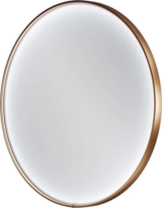 Balmani Secret rond badkamerspiegel Brushed RoseGold Ø 70 cm met spiegelverlichting en anti-damp