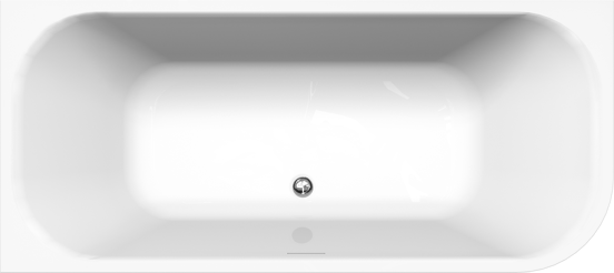 Luca Varess Mezzo baignoire d'angle gauche duo 180 x 80 cm acrylique blanc brillant