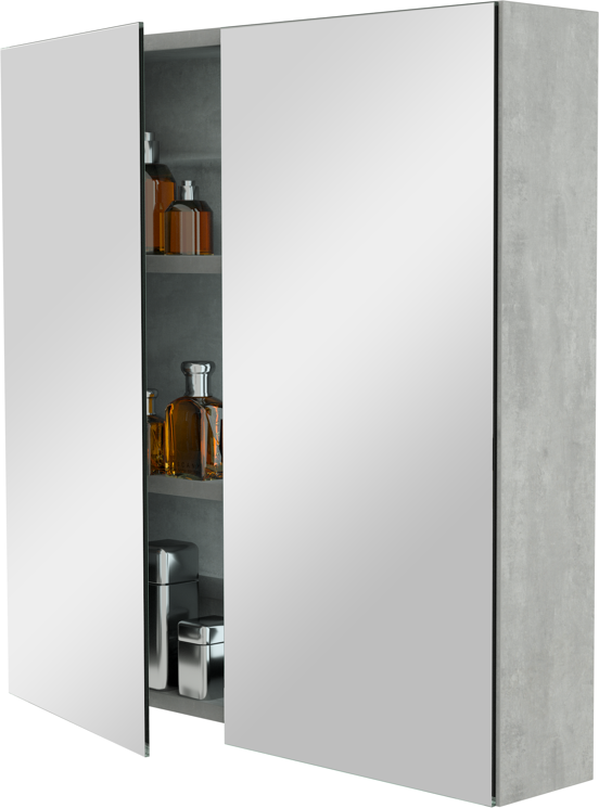 Storke Reflecta spiegelkast 75 x 75 cm beton donkergrijs