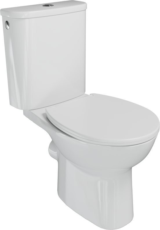 Linie Lina staand toilet glanzend wit randloos