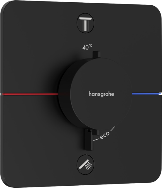 Hansgrohe Showerselect Comfort Q Unterputz-Duschthermostat 2 Verbraucher Schwarz matt